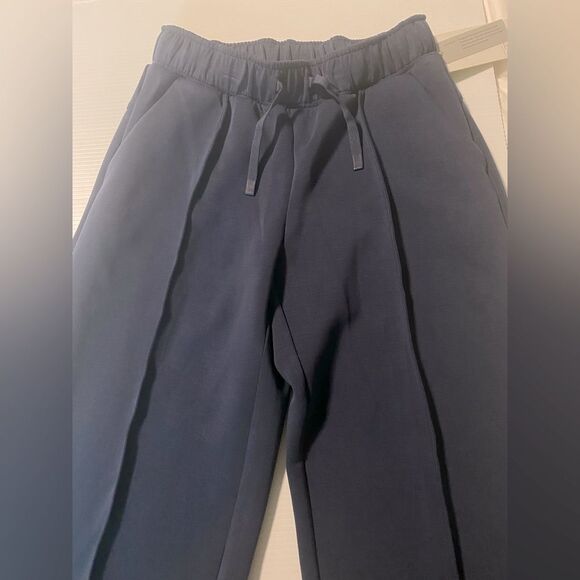 All in Motion Navy Blue Airy Sleek Wide Leg Pants pull on oversize trouser 10-12 - Picture 6 of 12